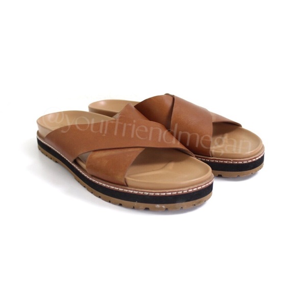 Madewell The Louisa Crisscross Slide English Saddle - Picture 4 of 10